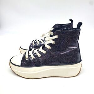 Steve Madden Shoes Junior 3 Winnona Platform High-Top Sneakers Sparkling Glitter